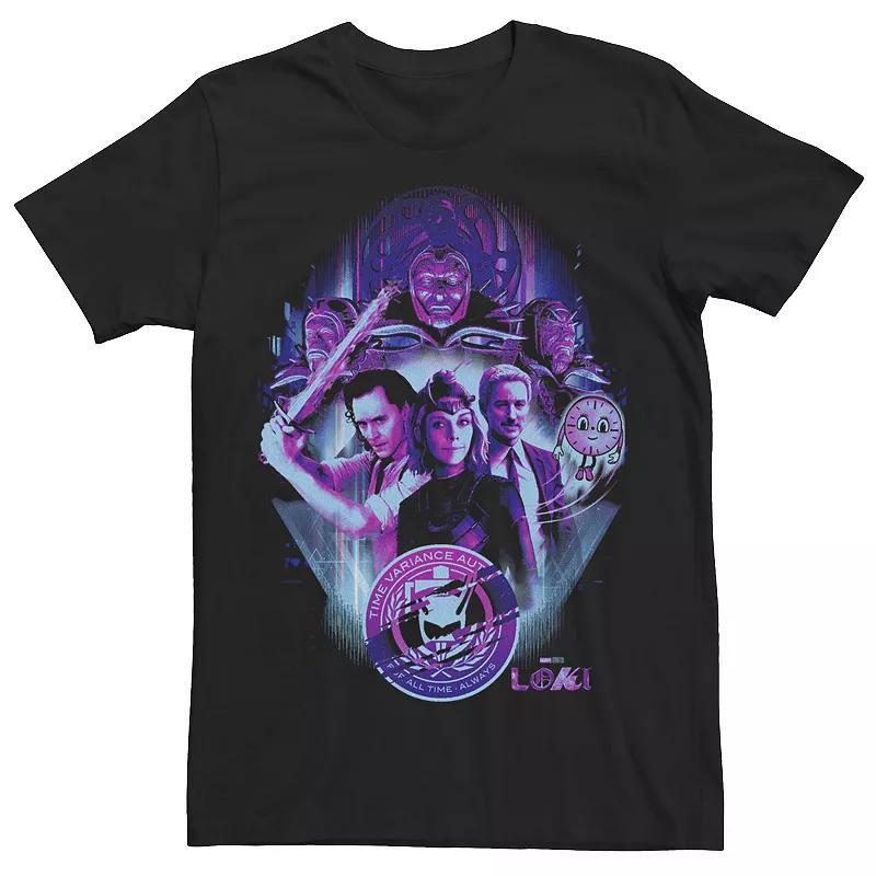 Mens Marvel Loki Purple Hue Character Collage Tee Product Image