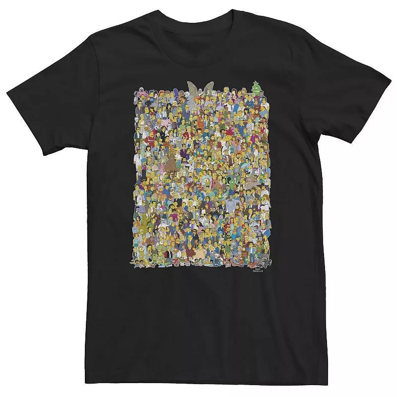 Big & Tall The Simpsons All Of Springfield Poster Tee, Mens Product Image