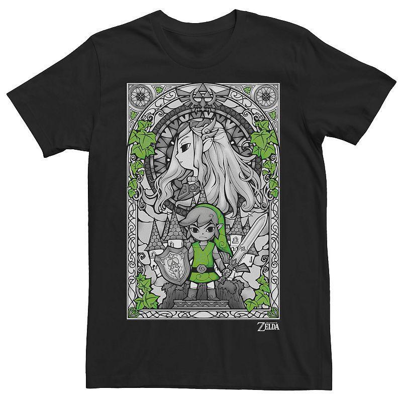 Mens Nintendo Zelda Link Nouveau Stained Glass Tee Product Image