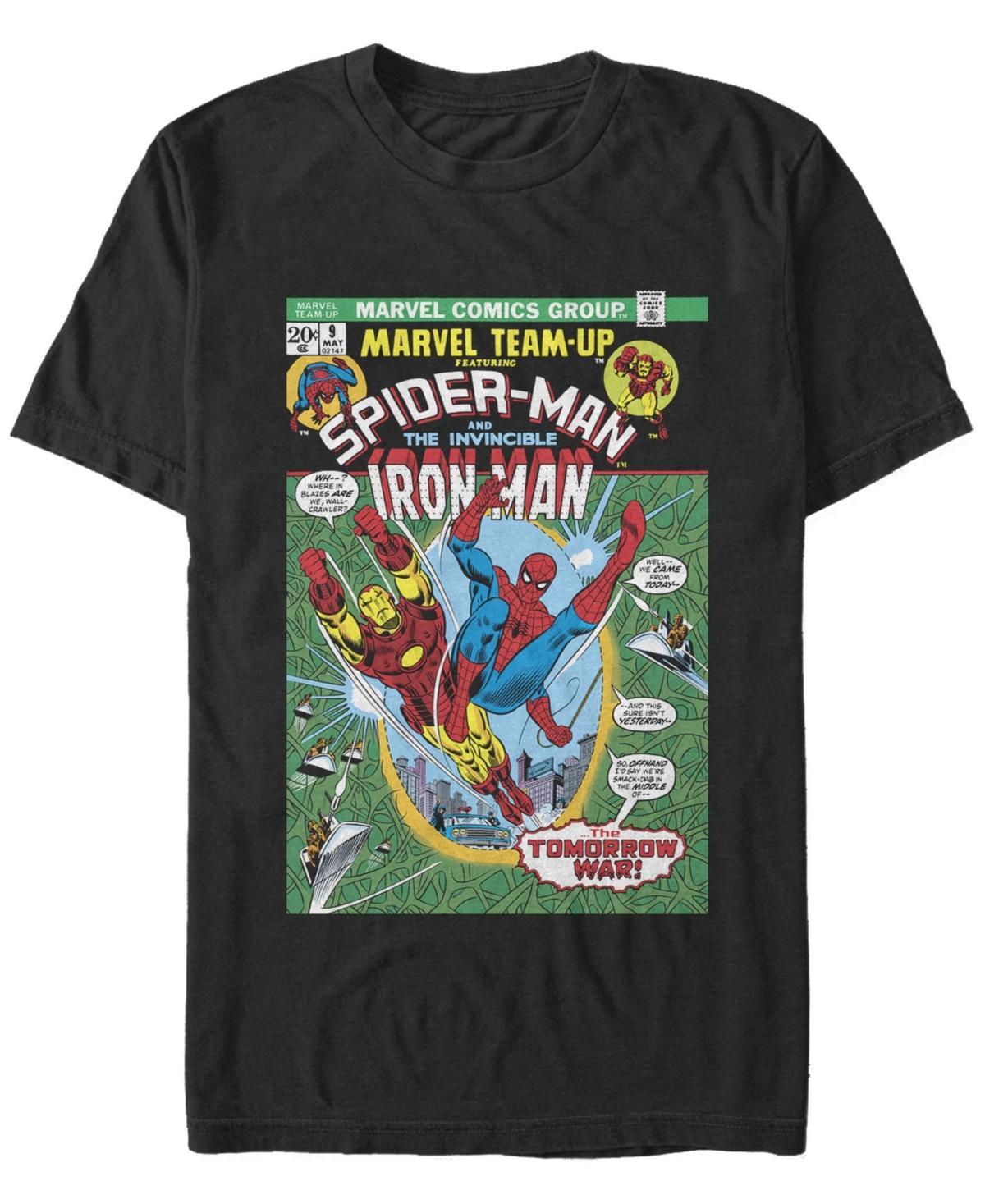 Mens Marvel Team-Up Iron Man & Spider-Man The Tomorrow War Cover Tee Product Image