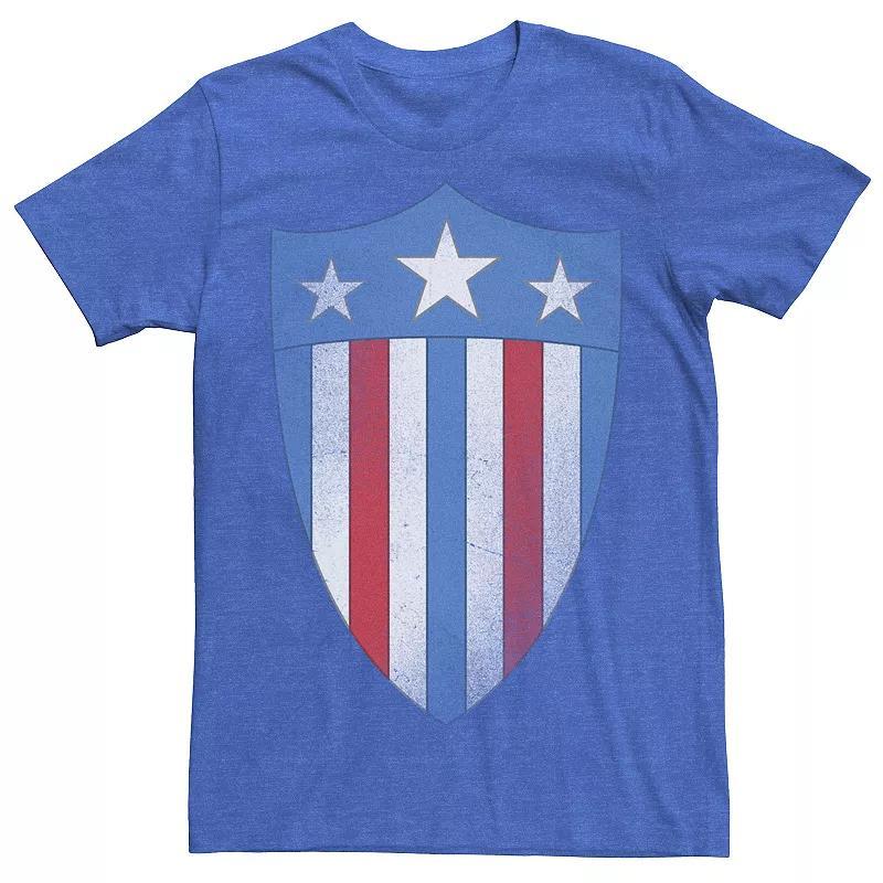 Mens Marvel Falcon And The Winter Soldier Vintage Shield Tee Royal Grey Product Image