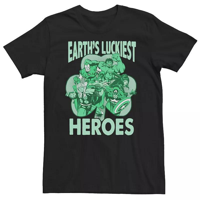 Big & Tall Marvel St. Patricks Day Earths Luckiest Heroes Tee, Mens Product Image