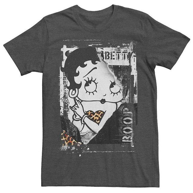 Mens Betty Boop Animal Print Tee Dark Grey Product Image