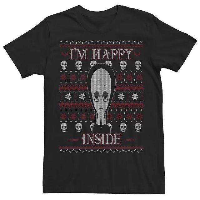 Mens The Addams Family Christmas Wednesday Im Happy Inside Tee Product Image