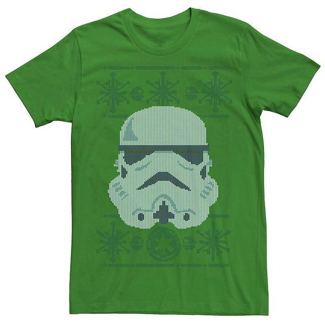 Mens Star Wars Stormtrooper Helmet Ugly Christmas Sweater Graphic Tee Product Image