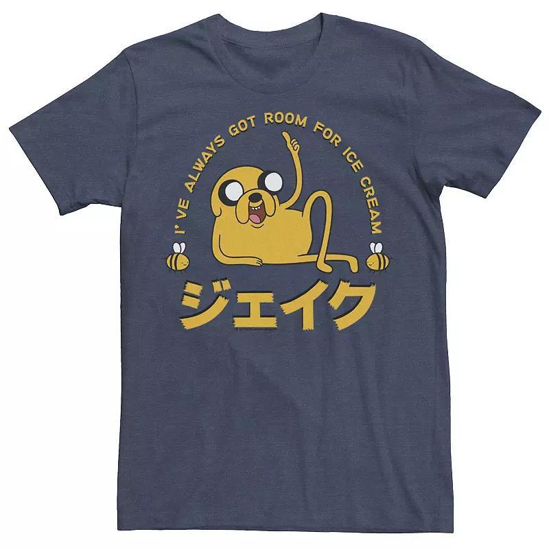 Mens Cartoon Network Adventure Time Jake Room For Ice Cream Kanji Tee Grey Product Image