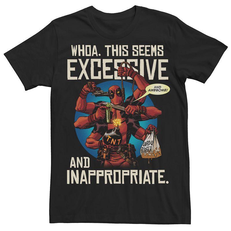 Mens Marvel Comics Deadpool Excessive and Innapropriat Tee Product Image