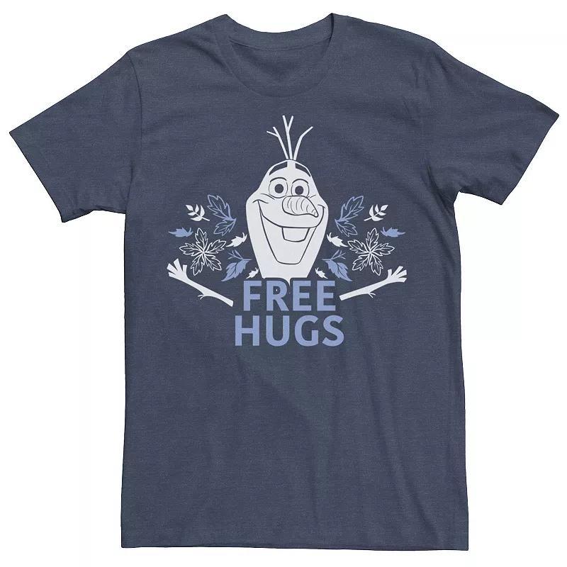 Disneys Frozen 2 Olaf Free Hugs Foliage Poster Mens Tee Navy Grey Product Image