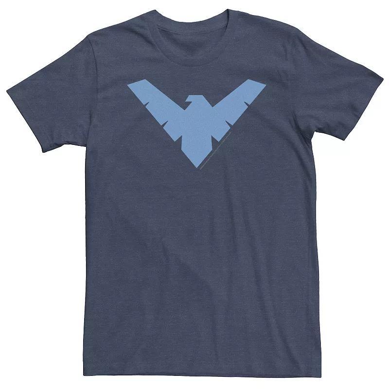 Big & Tall DC Comics Batman Nightwing Classic Logo Tee, Mens Navy Grey Product Image