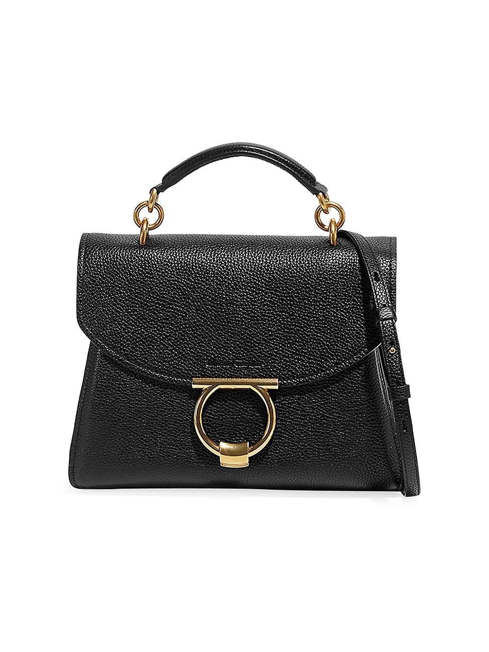 FERRAGAMO Margot Leather Top Handle Bag Product Image