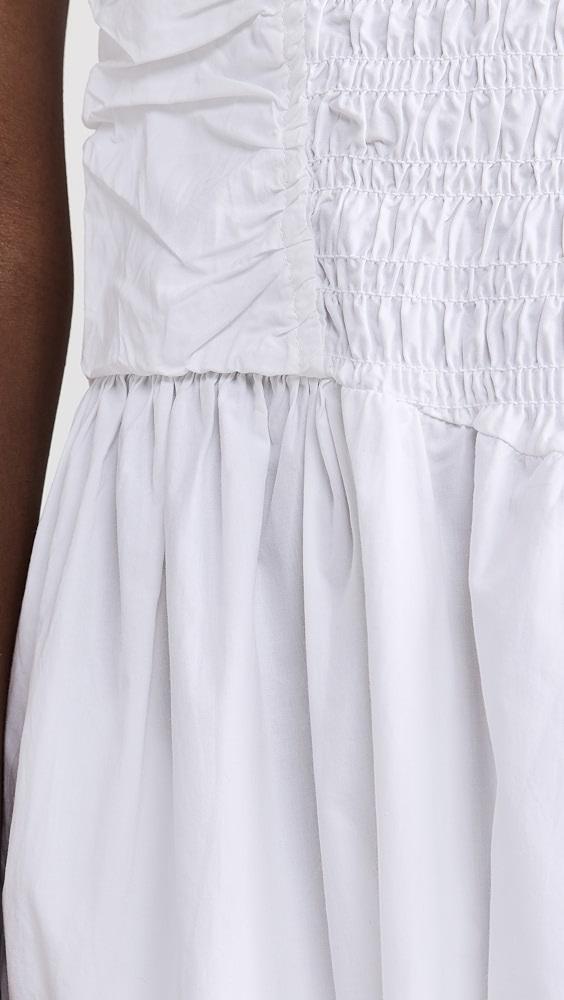 GANNI Cotton Poplin Midi Strap Smock Dress | Shopbop Product Image