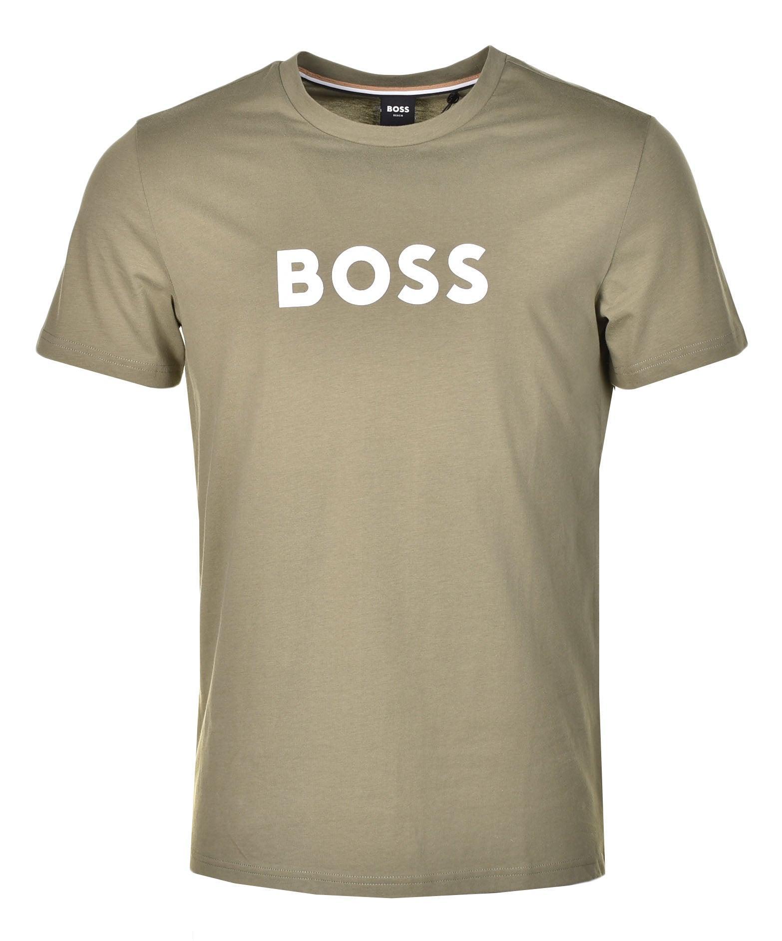 Bodywear Logo T Shirt Khaki In Black Product Image