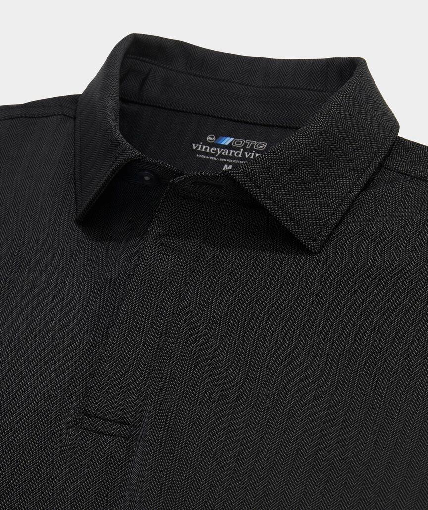 On-The-Go Herringbone Jacquard Polo Product Image