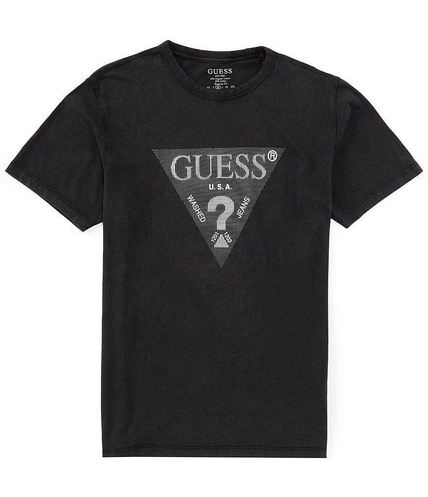 Guess Short Sleeve Treated Triangle Graphic T-Shirt Product Image