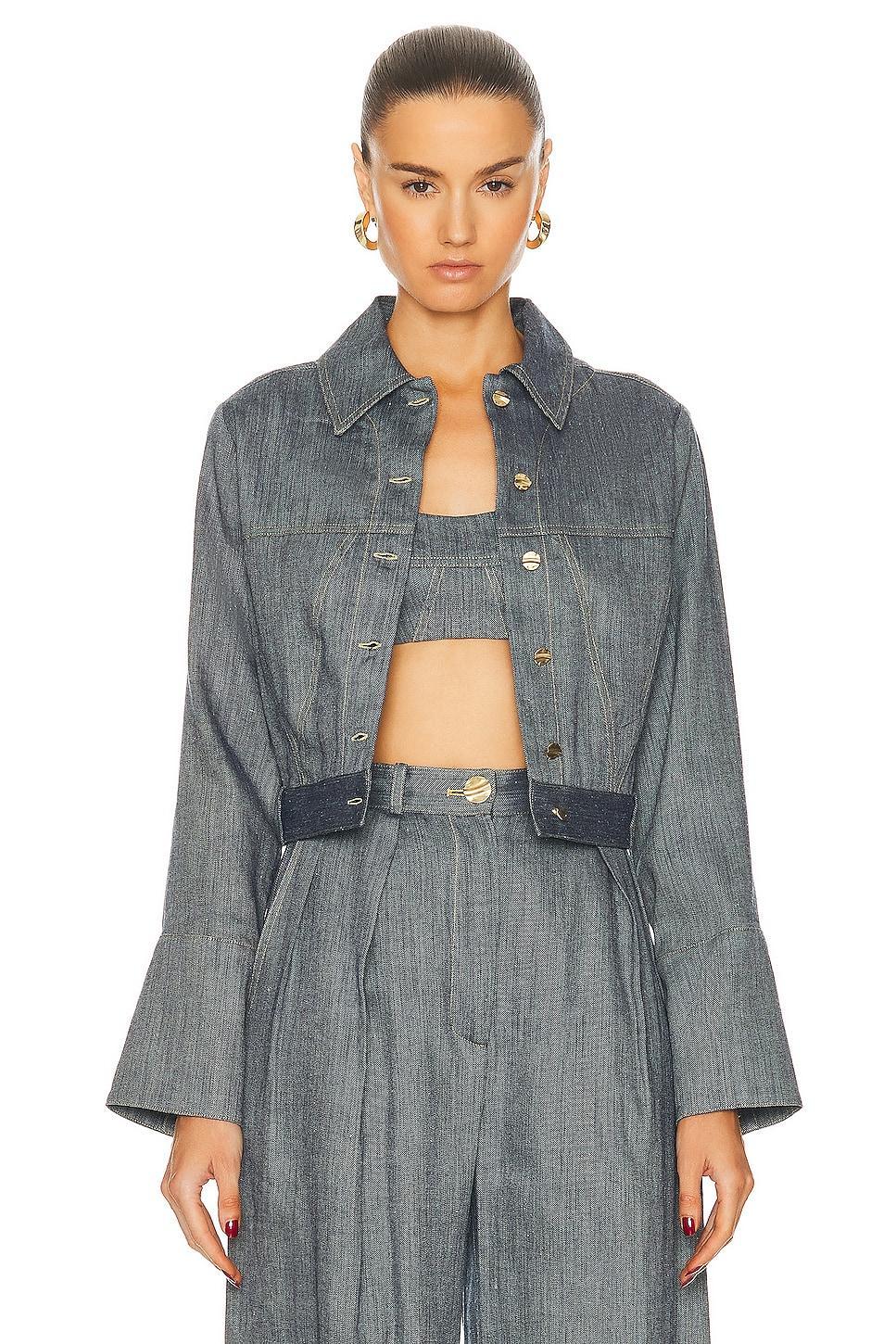 MATTHEW BRUCH Button Jacket in Blue product image