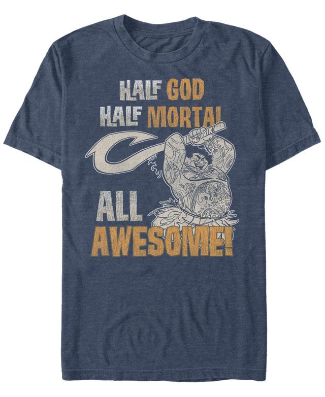 Mens Disneys Moana Maui All Awesome Tee Navy Grey Product Image