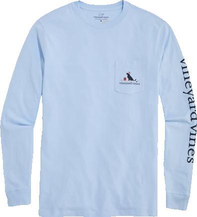 Holiday Dog Surf Logo Long-Sleeve Pocket Tee Product Image