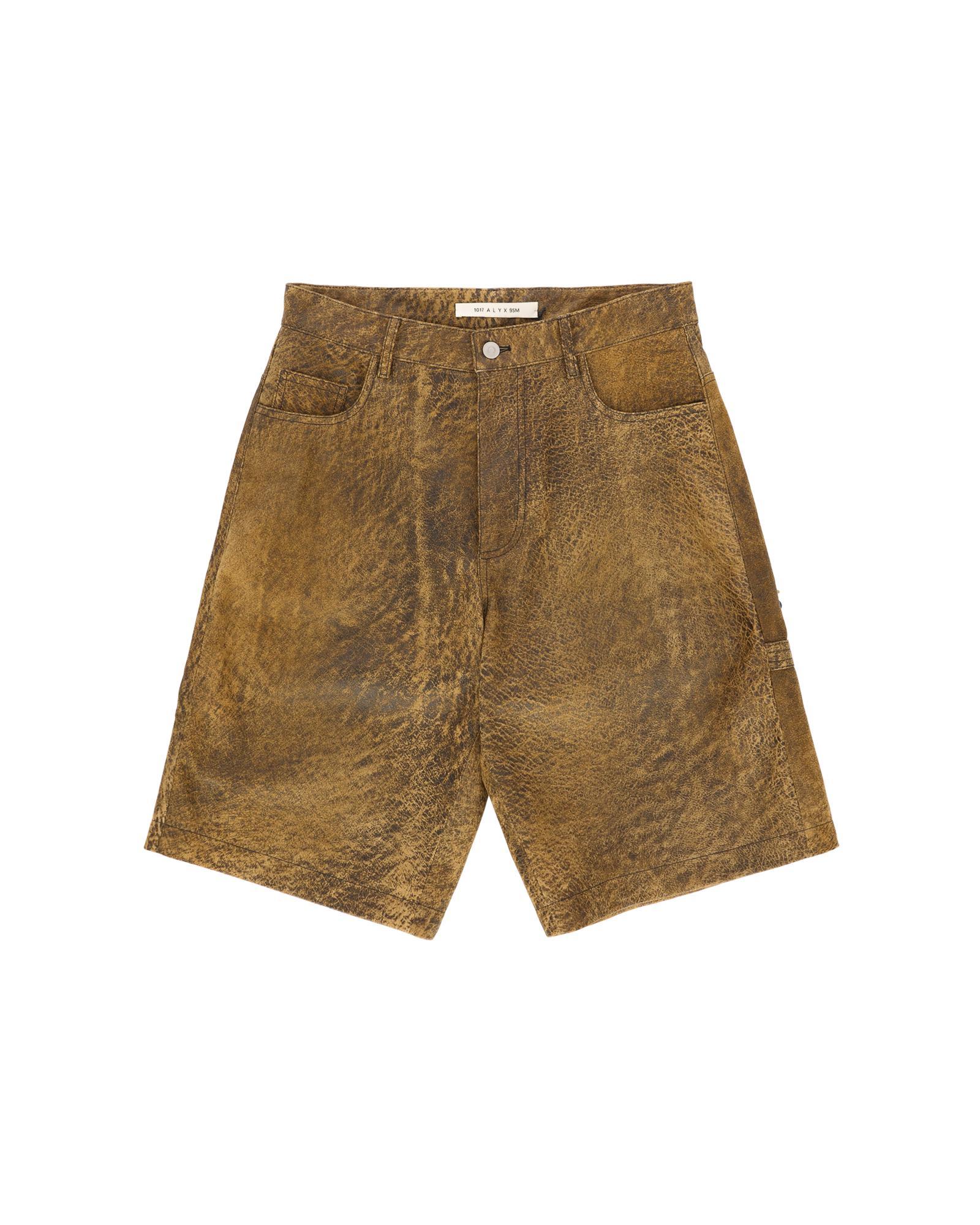 1017 ALYX 9SM | TREATED LEATHER BUCKLE SHORTS | SHORTS Product Image