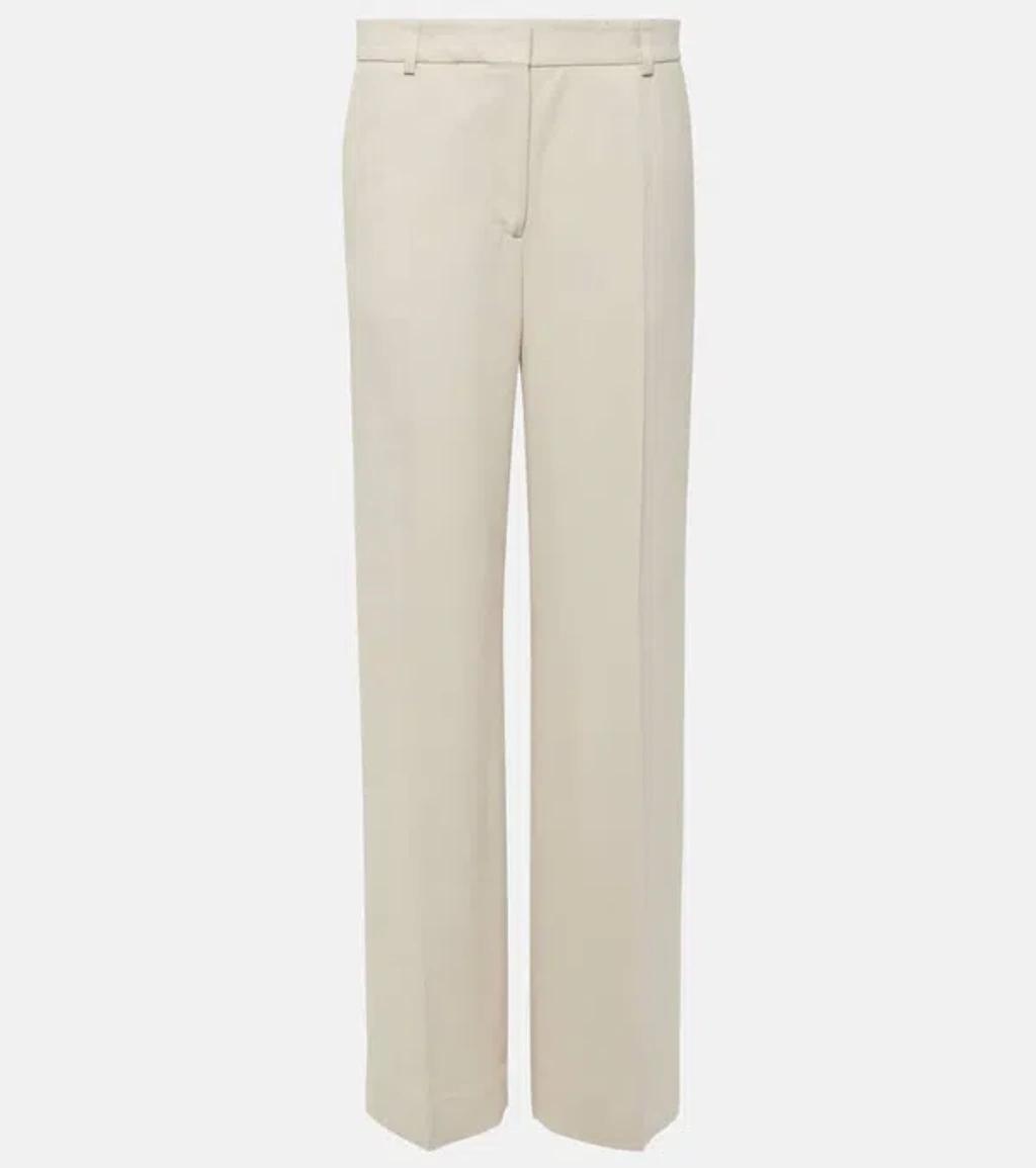 Beige Straight-leg Trousers In 127 Pebble Product Image