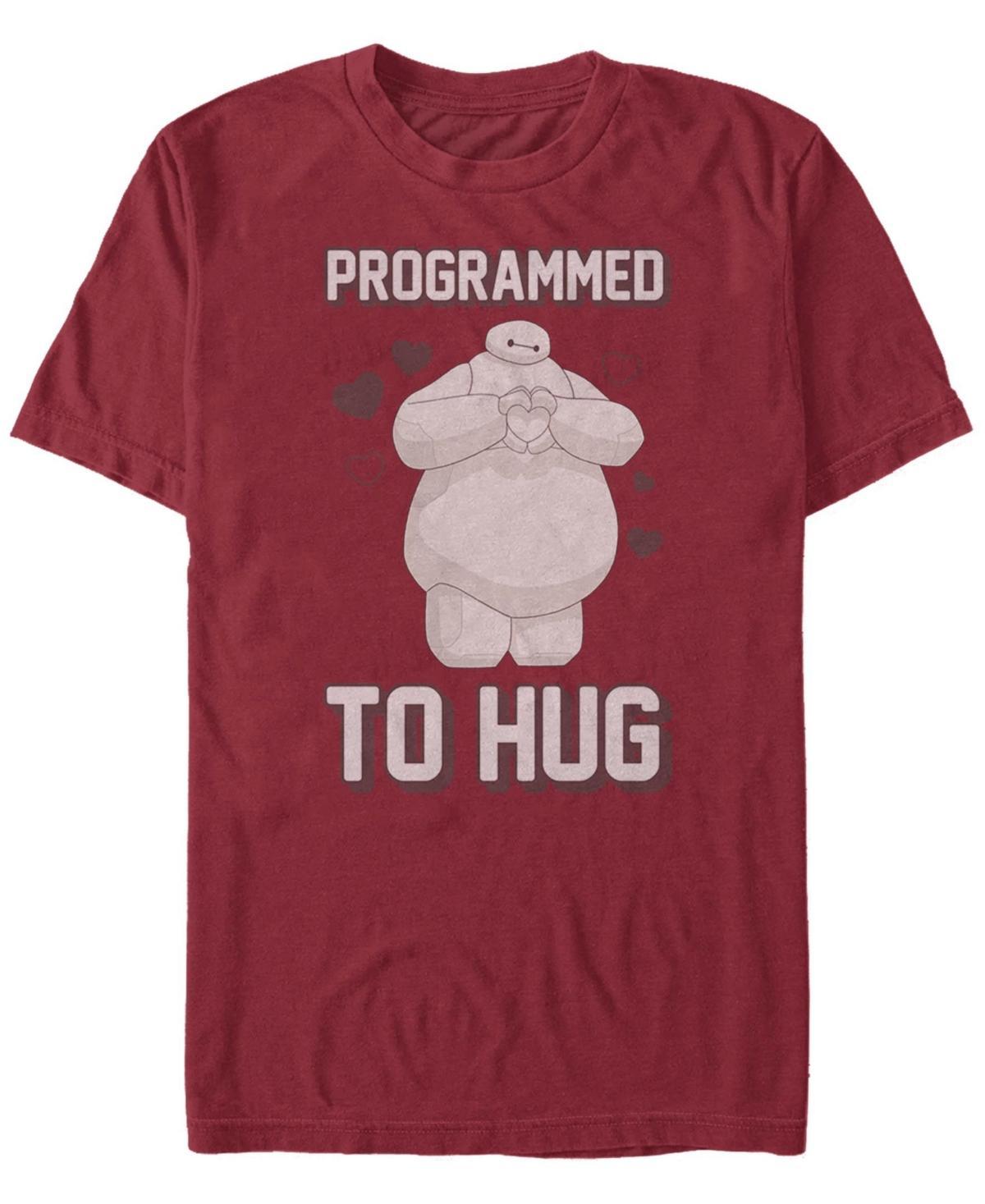 Mens Disney Big Hero 6 Baymax Programmed To Hug Valentines Day Tee Red Product Image