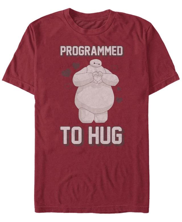 Mens Disney Big Hero 6 Baymax Programmed To Hug Valentines Day Tee Red Product Image