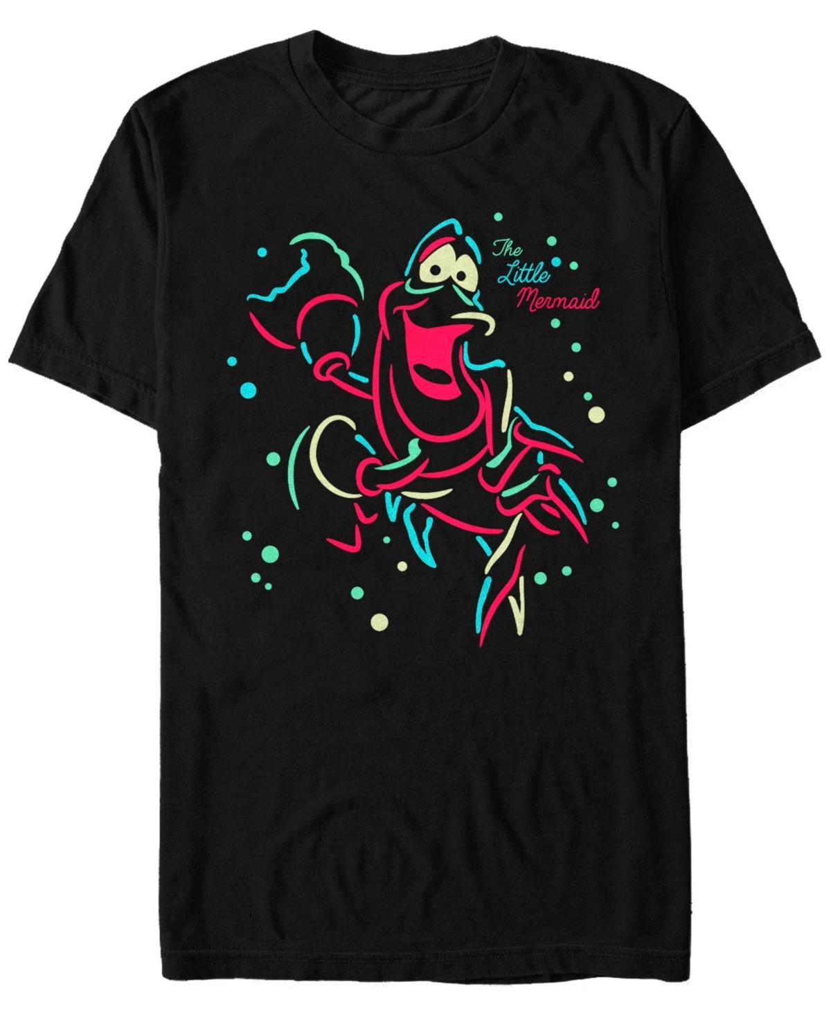 Disney Mens The Little Mermaid Neon Sebastian Short Sleeve T-Shirt Product Image