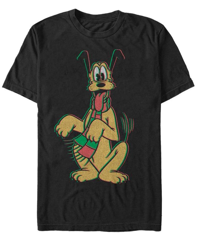 Mens Disney Pluto Christmas Style Portrait Tee Black Product Image