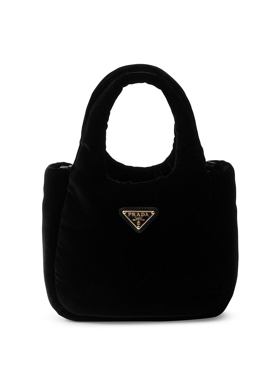 Womens Padded Velvet Mini Top Handle Bag product image