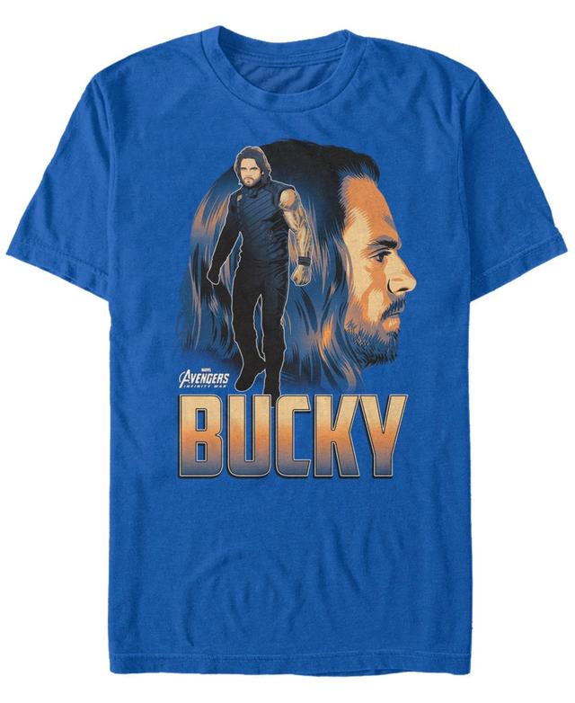 Marvel Mens Avengers Infinity War Bucky The Winter Solider Pop Art Posed Profile Short Sleeve T-Shirt Product Image