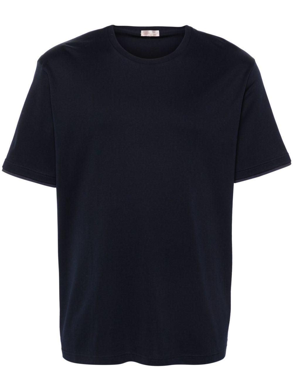 HERNO Cotton Double-sleeve T-shirt In Double Sleeve Effect Detail Product Image