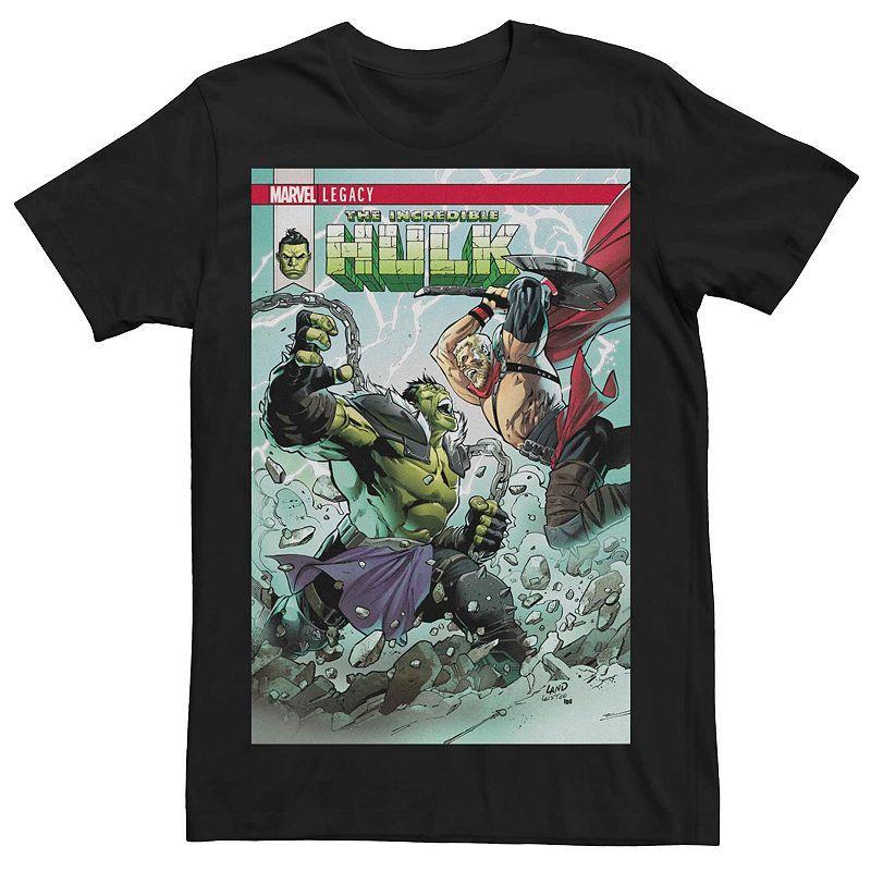 Mens Marvel Legacy Hulk vs Thor Comic Book Cover Tee Product Image