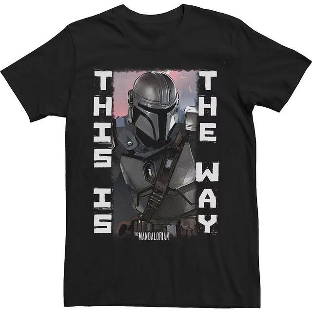 Mens Star Wars Mando Blaster Battle Poster Tee Product Image