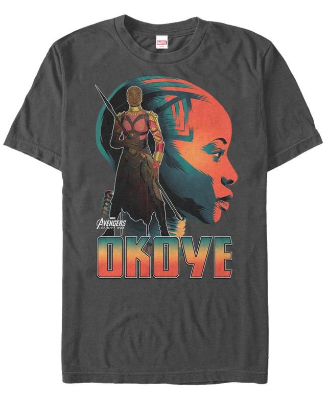 Marvel Mens Avengers Infinity War Okoye Pop Art Posed Profile Short Sleeve T-Shirt Product Image