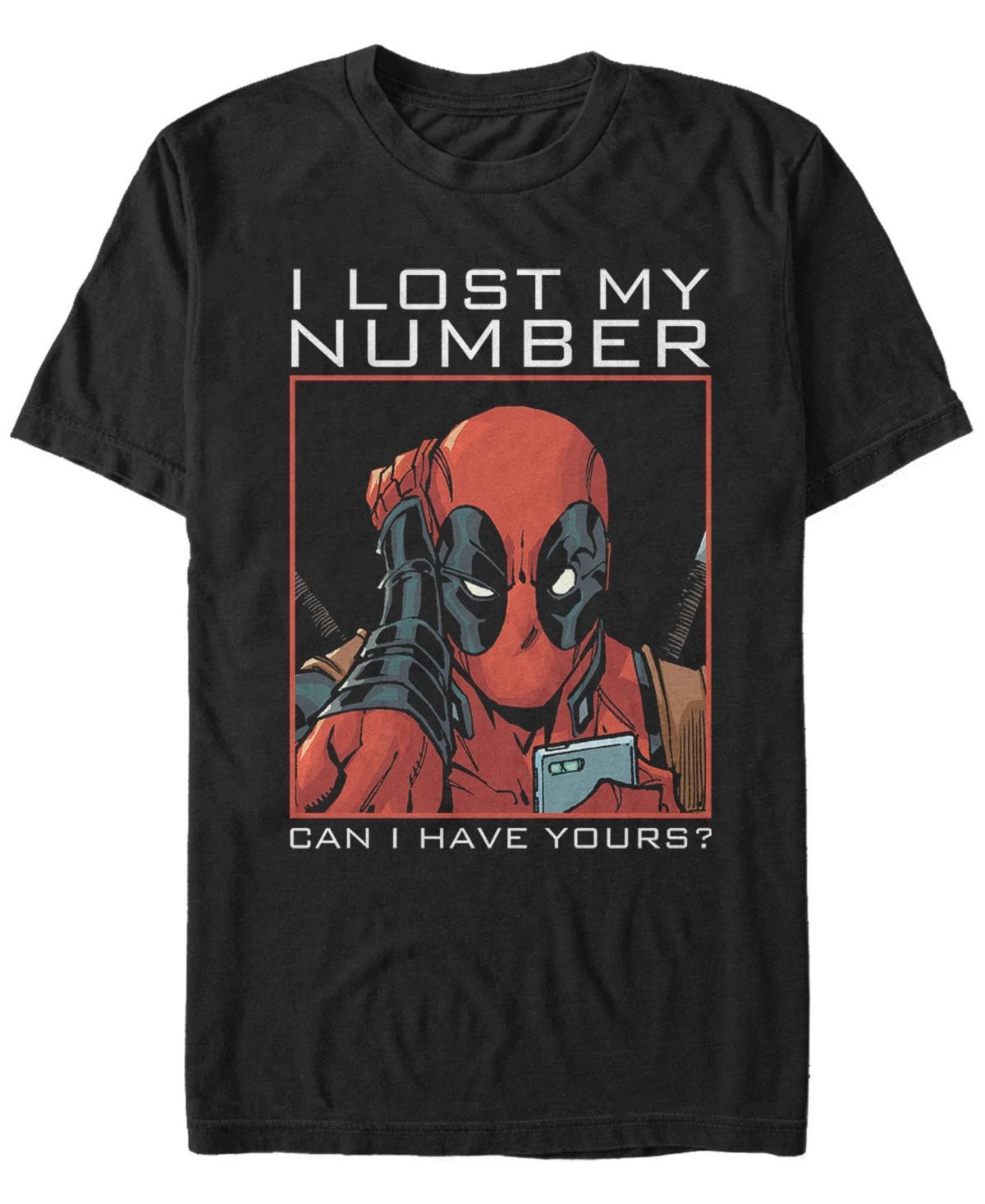 Marvel Mens Deadpool Can I Have Your Number Short Sleeve T-Shirt Product Image