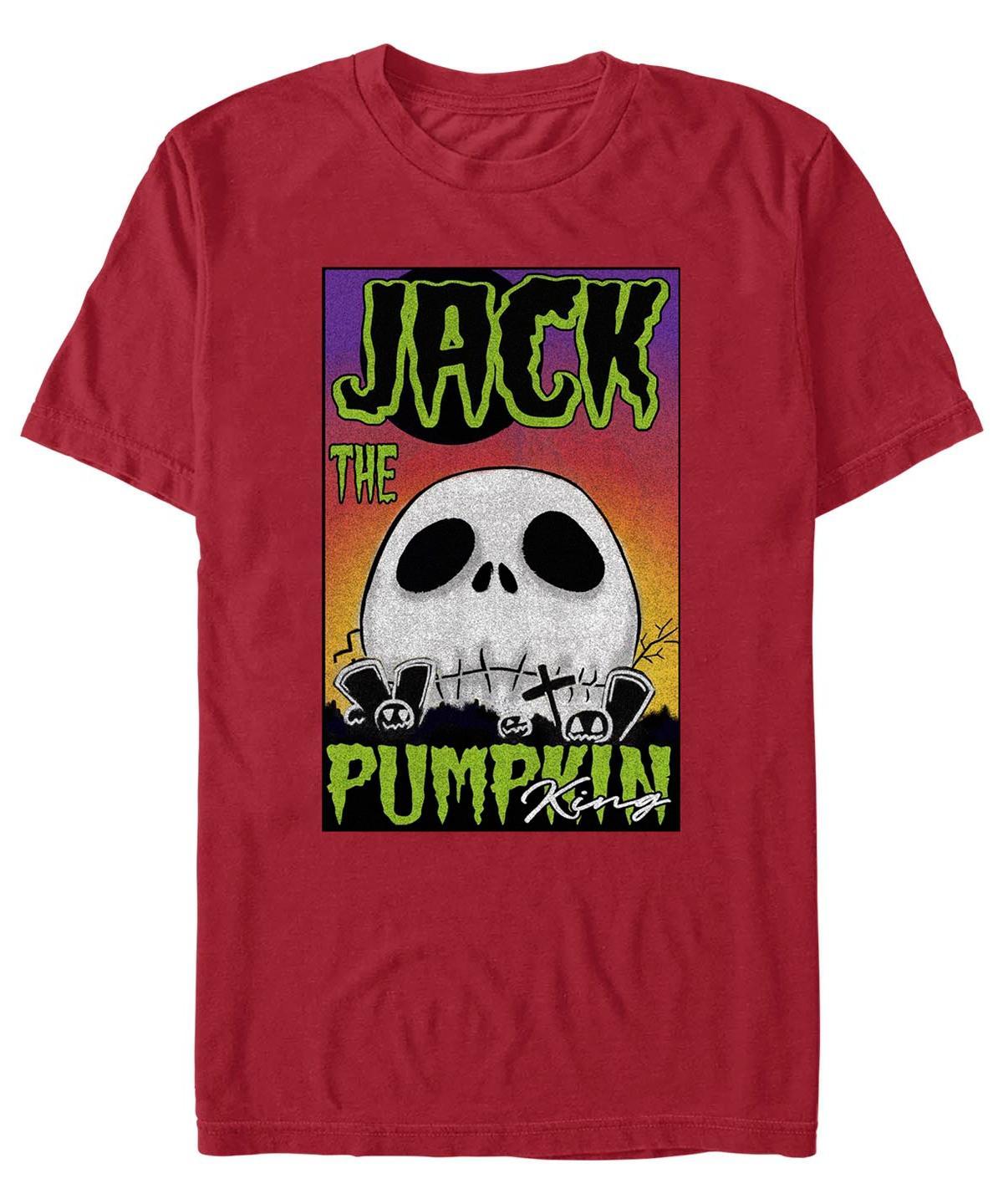 Fifth Sun Mens Nightmare Before Christmas Jack Big Skull Short Sleeves T-shirt Product Image