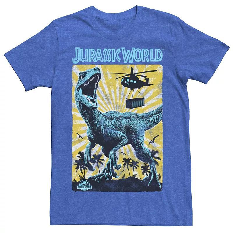 Mens Jurassic World T-Rex Color Pop Retro Poster Tee Product Image