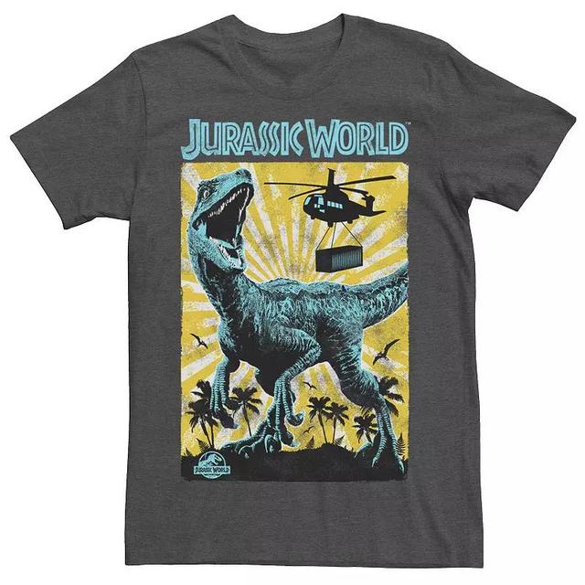 Mens Jurassic World T-Rex Color Pop Retro Poster Tee Product Image