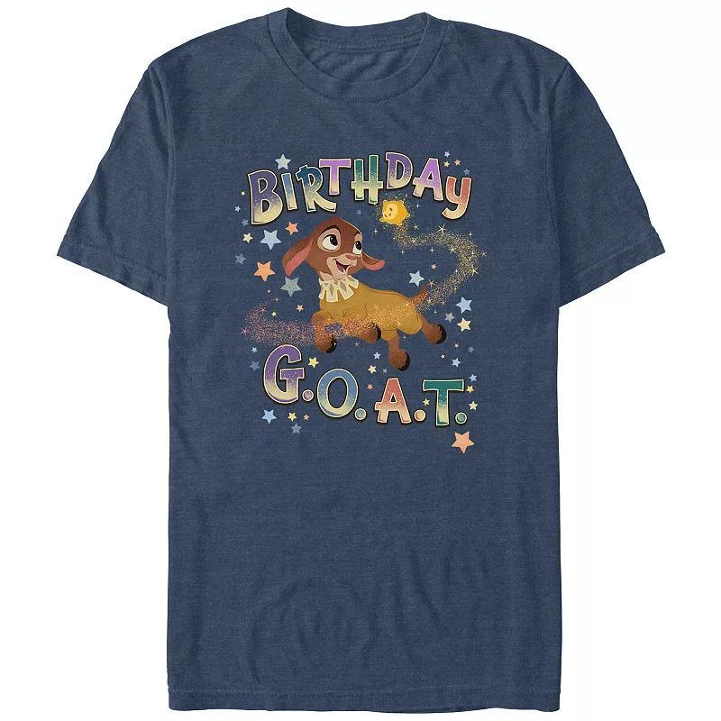 Mens Wish Birthday G.O.A.T. Graphic Tee Navy Grey Product Image