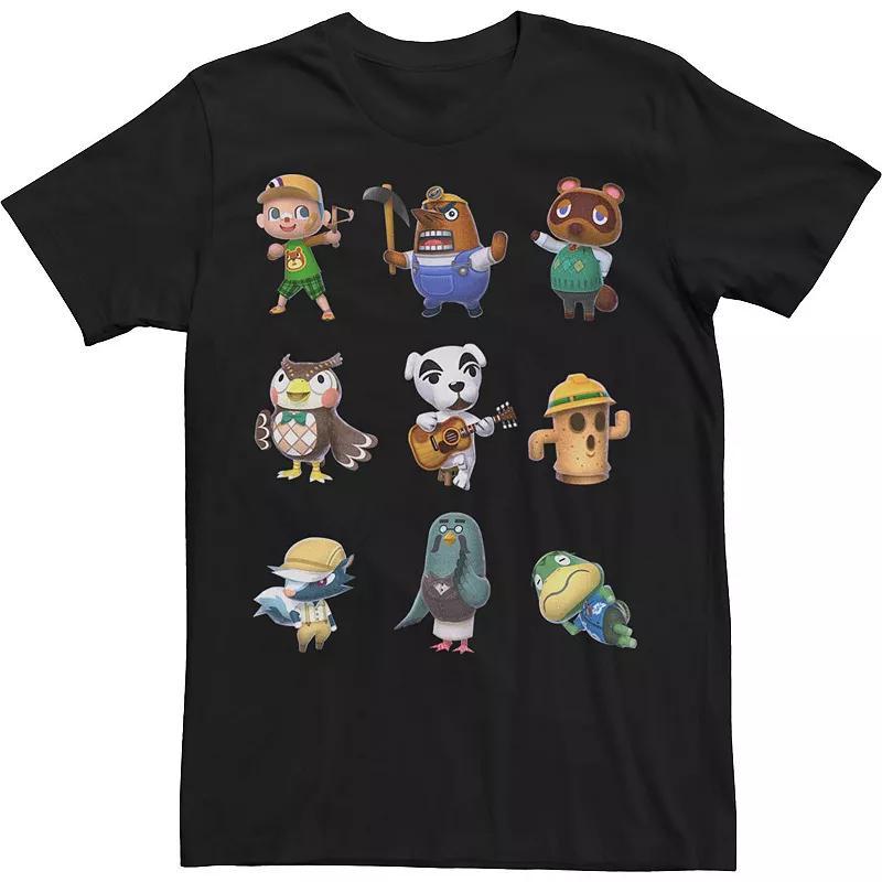 Big & Tall Nintendo Animal Crossing Towns Folk Group Shot Tee, Mens Product Image