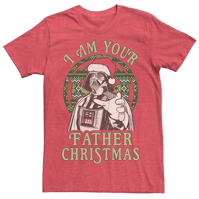 Mens Star Wars Darth Vader I Am Your Father Christmas Tee Red Grey Product Image