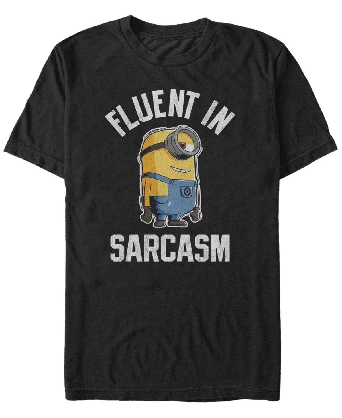 Fifth Sun Minions Mens Fluent In Sarcasm Short Sleeve T-Shirt Product Image