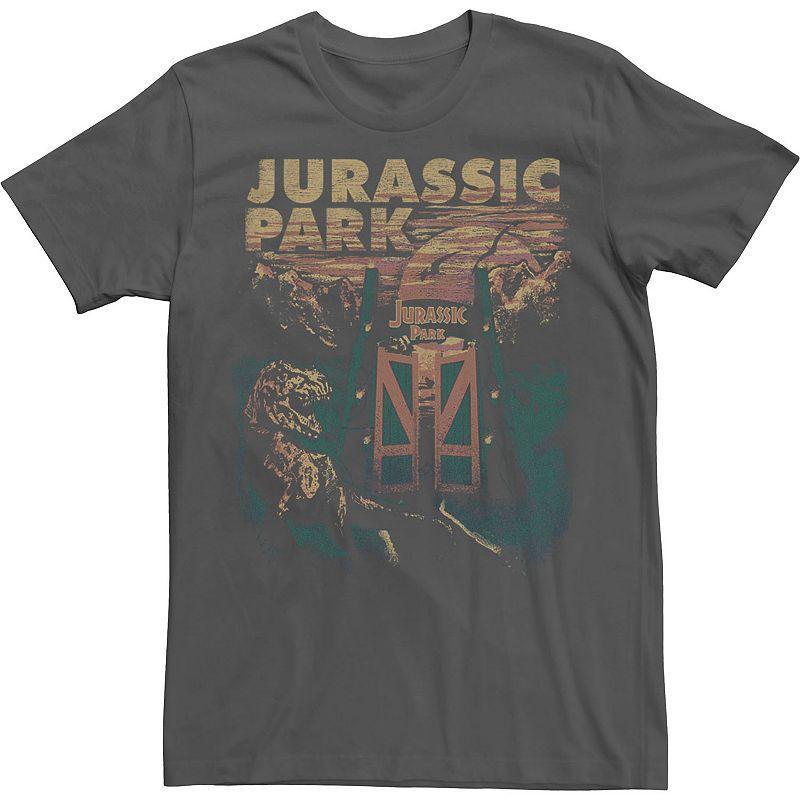 Mens Jurassic Park T-Rex Gates Tee Grey Product Image