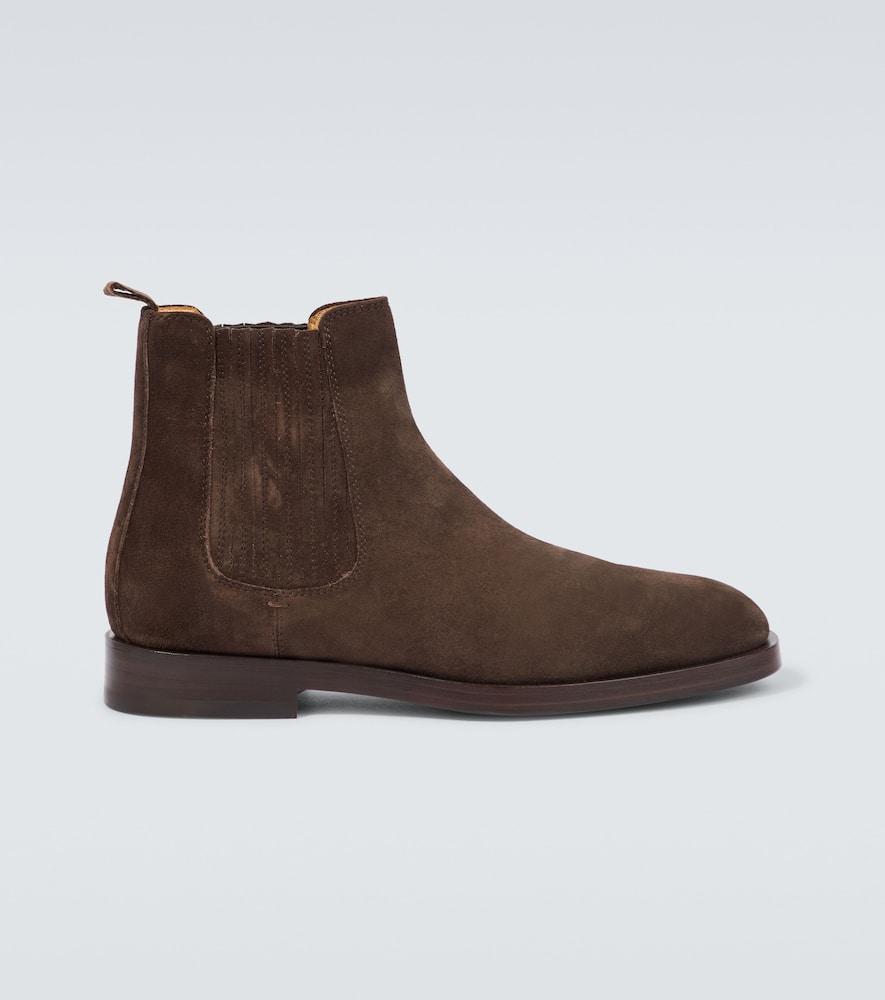 Suede Chelsea Boots In Brown Product Image