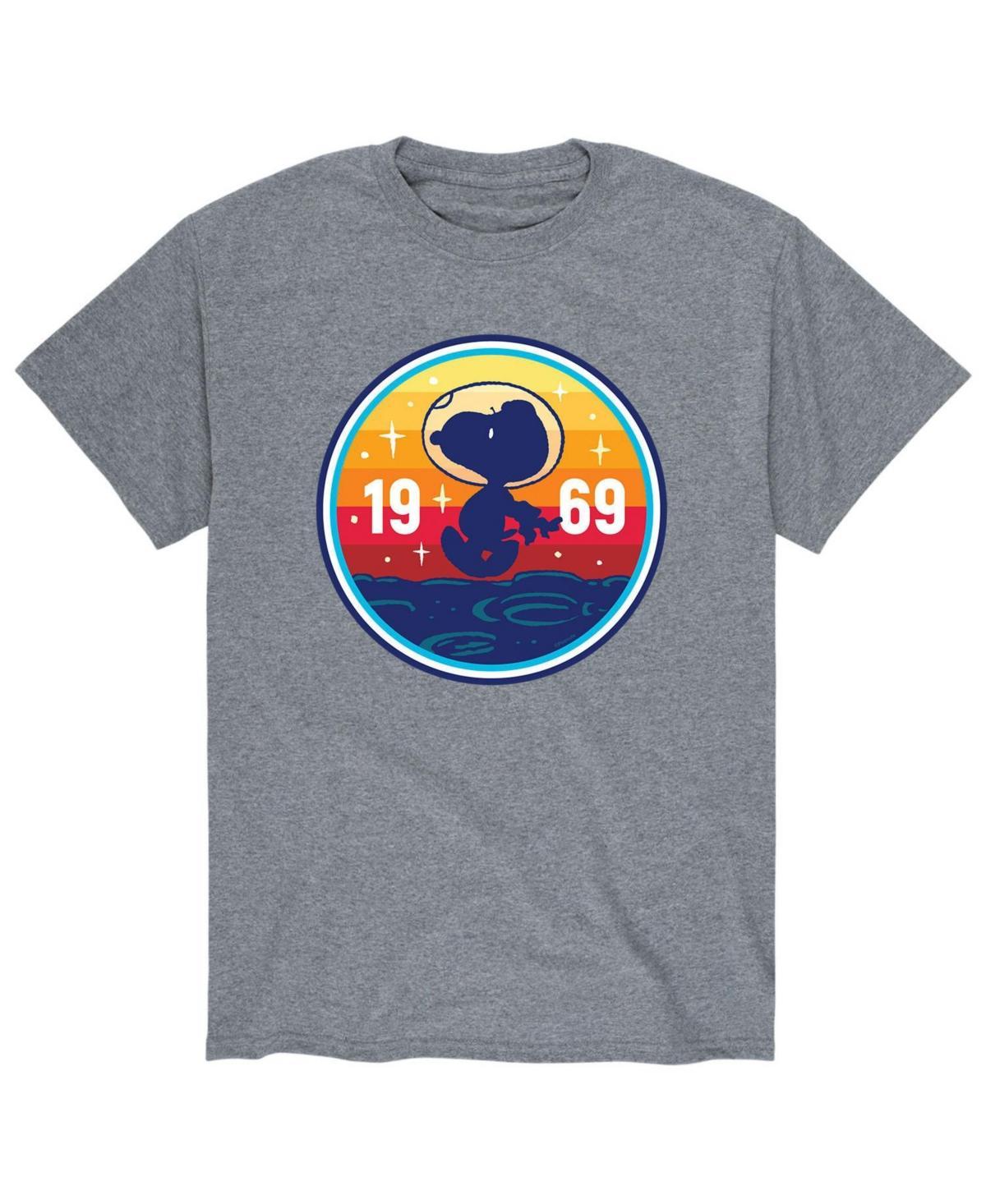 Mens Peanuts 1889 Space Badge Tee Med Grey Product Image