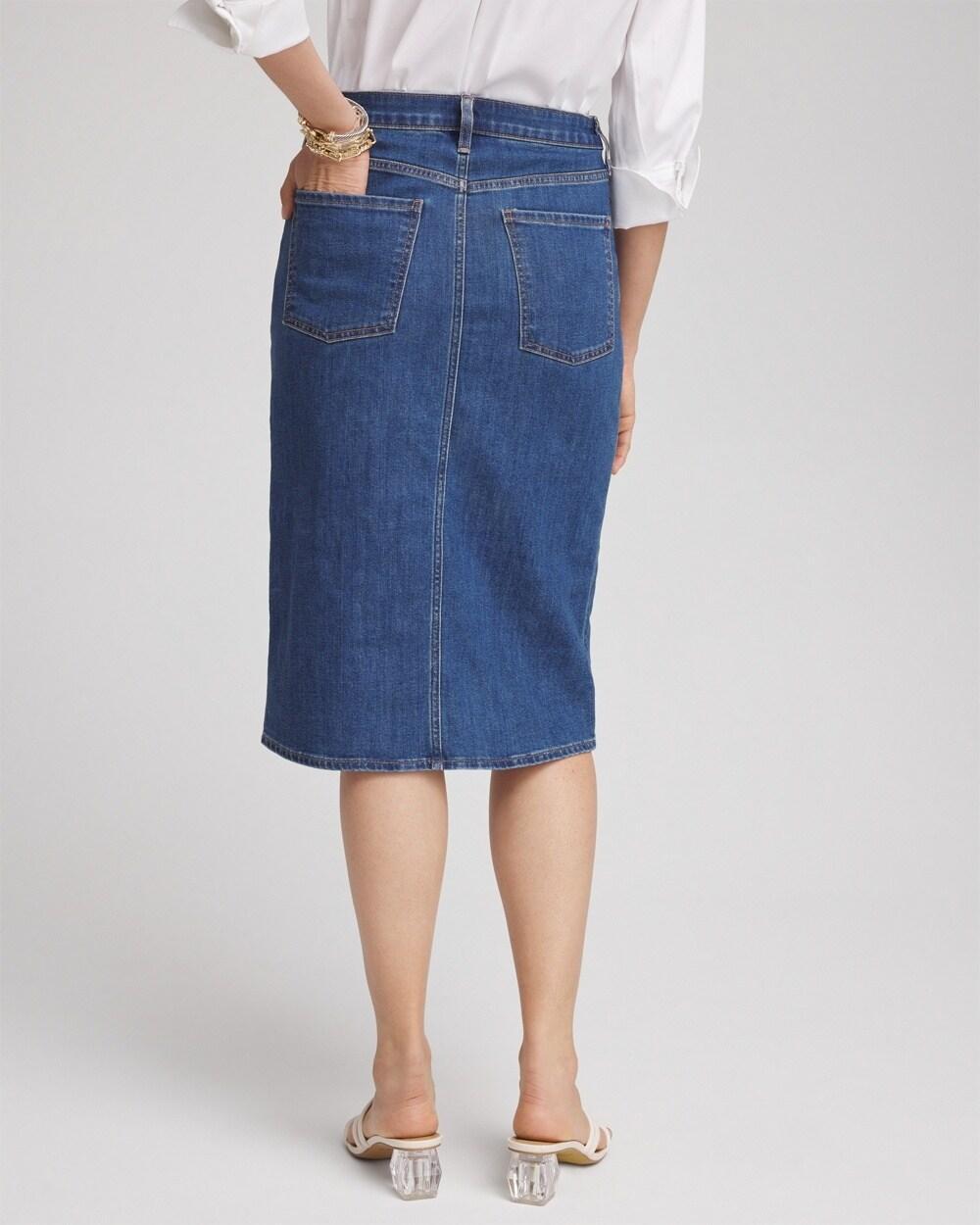 Denim Midi Skirt Product Image