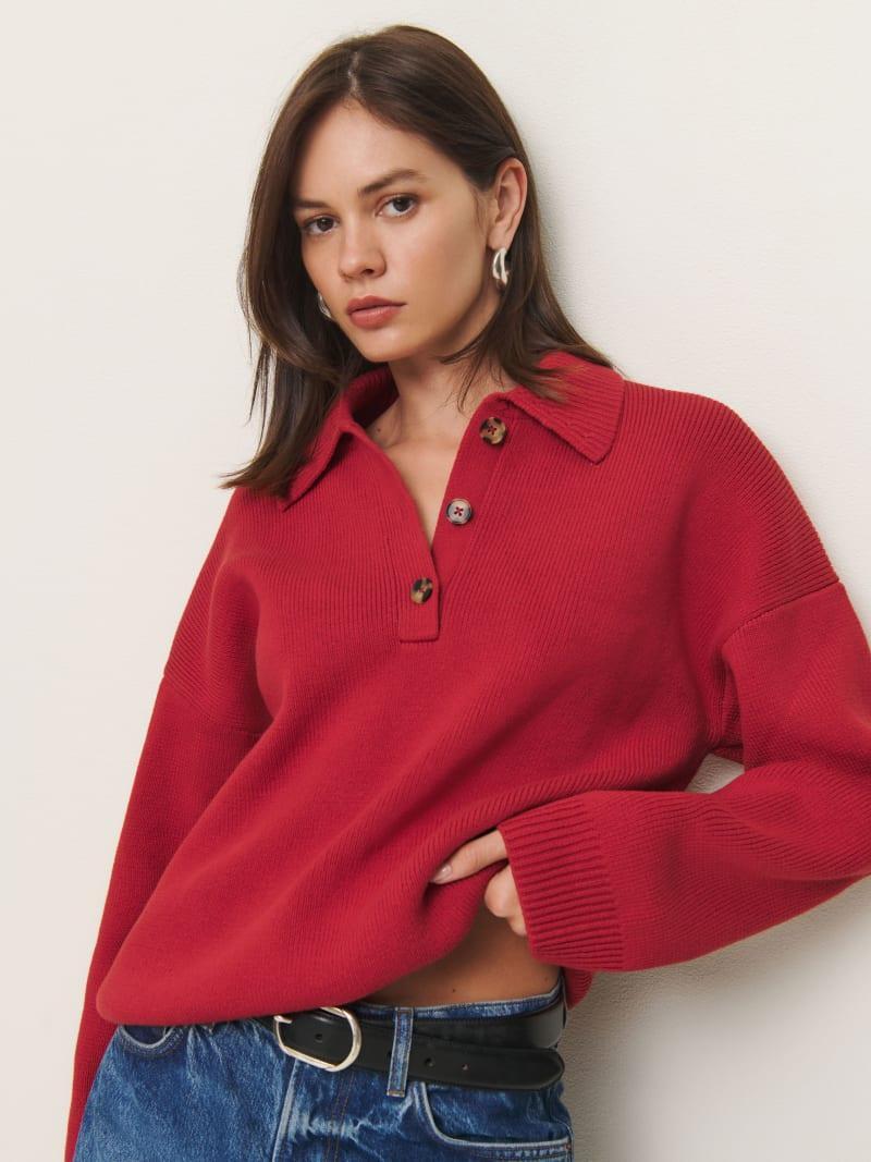 Brooklyn Cotton Polo Sweater product image