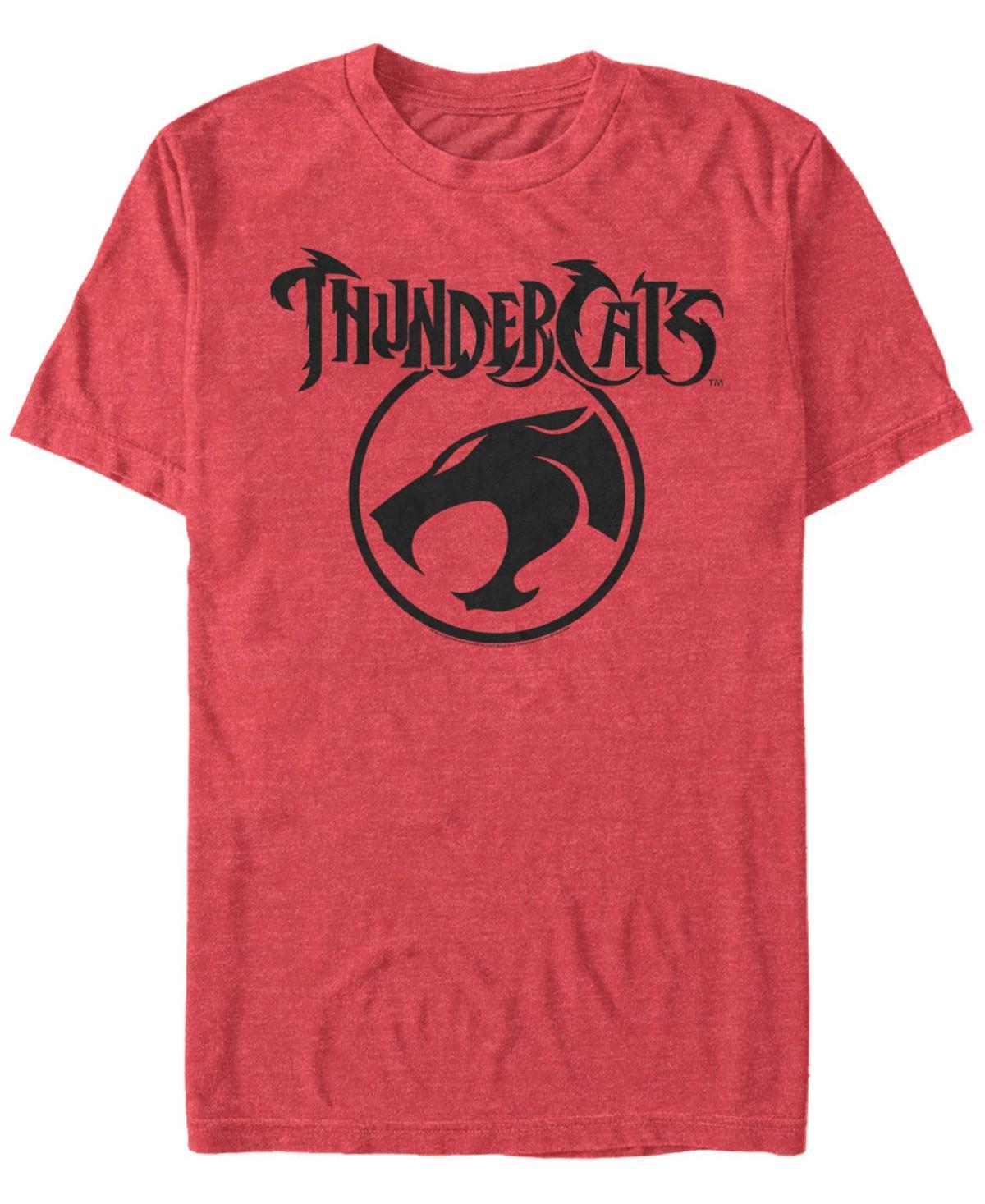 Mens ThunderCats Simple Circle Logo Tee Red Grey Product Image