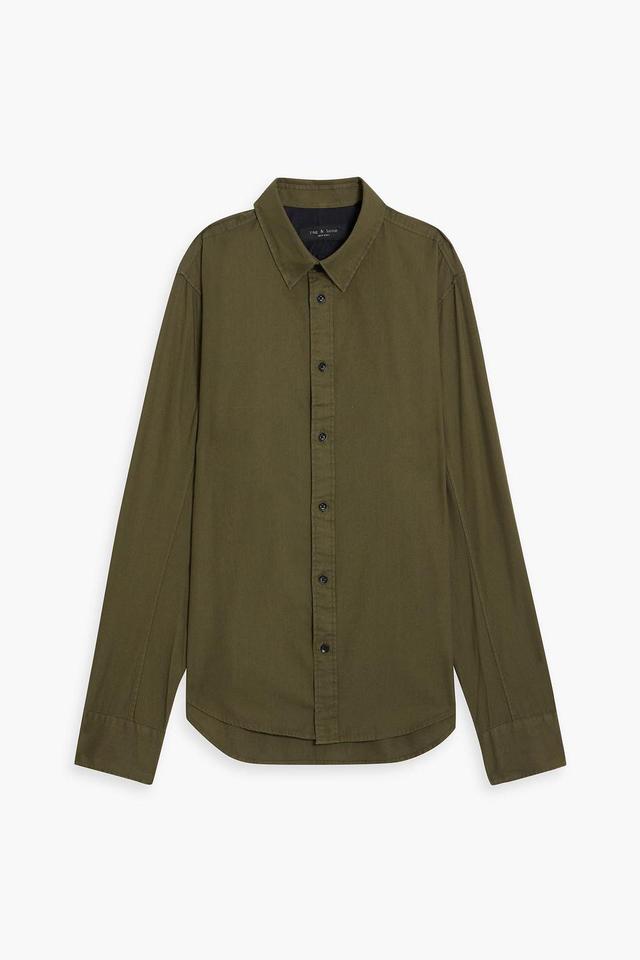 Fit 2 Cotton Oxford Shirt In Army Green Product Image