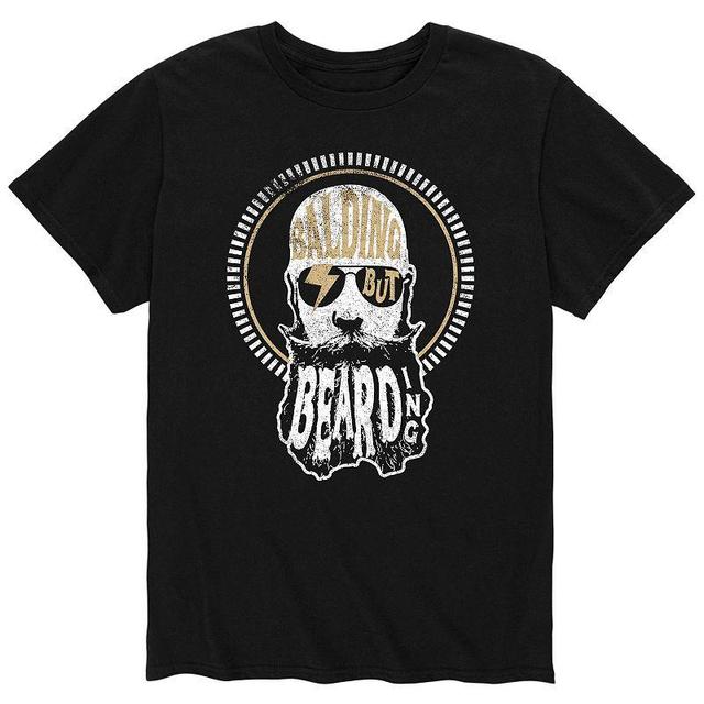 Mens Balding But Bearding Tee Black Product Image