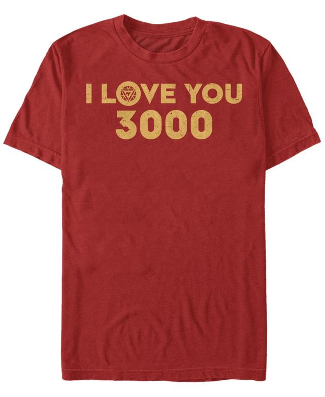 Marvel Mens Avengers Endgame Simple I Love You 3000 Iron Man, Short Sleeve T-shirt Product Image